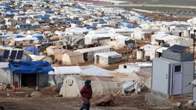 مخيم أطمة للنازحين على الحدود السورية التركية ـ رويترز