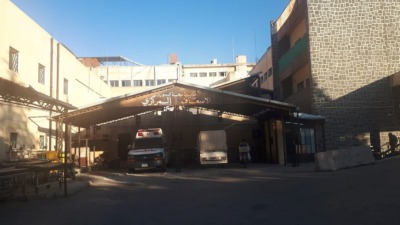 مدخل الإسعاف التابع لمشفى السويداء الوطني (فيس بوك)