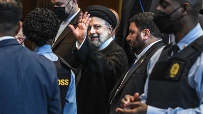 الرئيس الإيراني ابراهيم رئيسي لدى وصوله إلى مقر الجمعية العمومية بنيويورك في 21 ايلول 2022