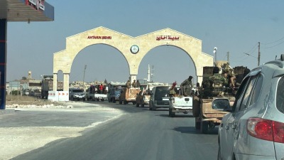 رتل عسكري لهيئة تحرير الشام على مدخل أخترين في حلب