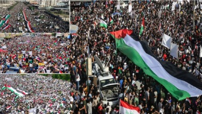 الشارع العربي المنتفض دعماً لغزة - المصدر: الإنترنت