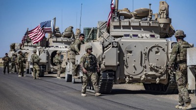 آليات عسكرية وجنود أمريكيين في شمال شرقي سوريا - Getty