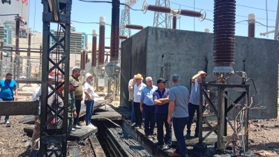 الزامل يتفقد أعمال الإصلاح في محطة تحويل دير علي - 14 حزيران 2023 (وزارة الكهرباء)