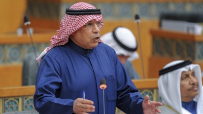 وزير الدفاع والداخلية الأسبق خالد الجراح الصباح أثناء جلسة مجلس الأمة الكويتي - كونا