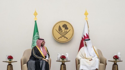 أمير دولة قطر وولي العهد السعودي