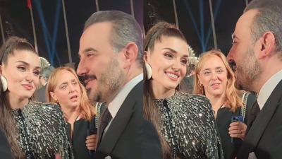 لقاء الممثل السوري قصي خولي والممثلة التركية هاندا أرتشيل