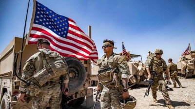 دورية عسكرية للقوات الأميركية قرب مدينة رميلان بريف الحسكة شمال شرقي سوريا - AFP