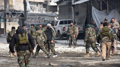 عناصر ميليشيا تابعة للنظام السوري (فرانس برس)