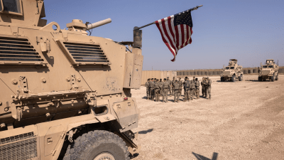قوات أميركية في قاعدة شمال شرقي سوريا - GETTY