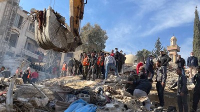آثار القصف الإسرائيلي على دمشق - إنترنت