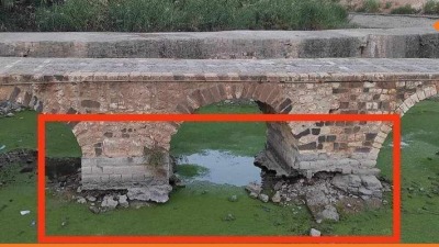 جسر "باب النهر" الأثري المهدد بالانهيار - "أثر برس"