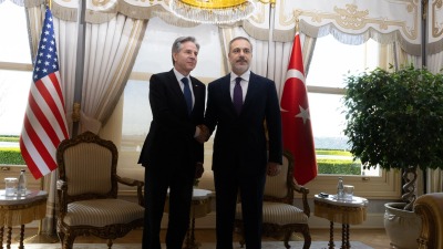ناقش وزير الخارجية الأميركي ونظيره التركي هاكان فيدان في إسطنبول، السبت، عدة ملفات