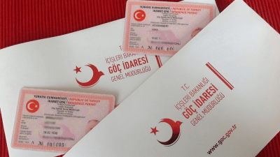 نموذج عن تصاريح الإقامة في تركيا