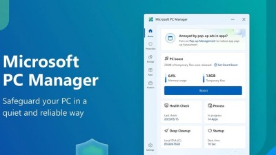 "PC Manager".. تطبيق جديد من مايكروسوفت لتنظيف وصيانة نظام ويندوز