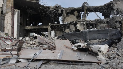 مبنى سكني دمره الحرس الثوري الإيراني في أربيل وأسفر عن مقتل أربعة أشخاص في 15 كانون الثاني 2024