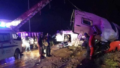 وفاة 6 أشخاص إثر حادث سير في حماة - (فيس بوك)