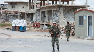 نقطة تفتيش لقوات النظام في درعا - AFP