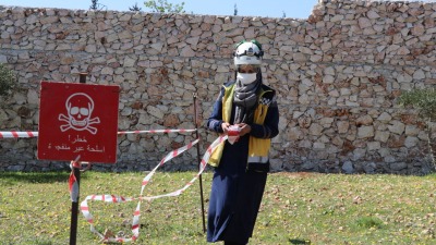 متطوعة في الدفاع المدني السوري - (منصة إكس)