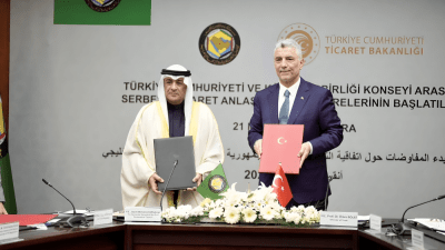 بقيمة 2.4 تريليون دولار.. توقيع اتفاقية لبدء مفاوضات منطقة تجارة حرة بين تركيا ومجلس التعاون الخليجي
