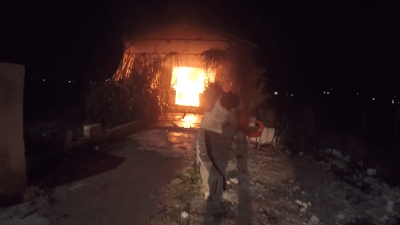 إصابة مدنيَين في حريق ببلدة أطمة شمالي إدلب