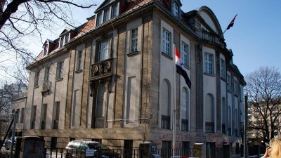 سفارة النظام السوري في العاصمة الألمانية برلين (د ب أ)