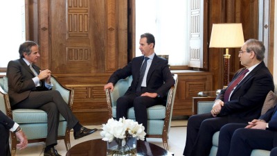 بشار الأسد مع مدير الوكالة الدولية للطاقة الذرية