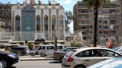 السفارة الإيرانية في دمشق عقب اغتيال زاهدي ـ رويترز