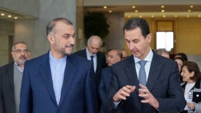مع بشار الأسد رئيس النظام السوري، أرشيف
